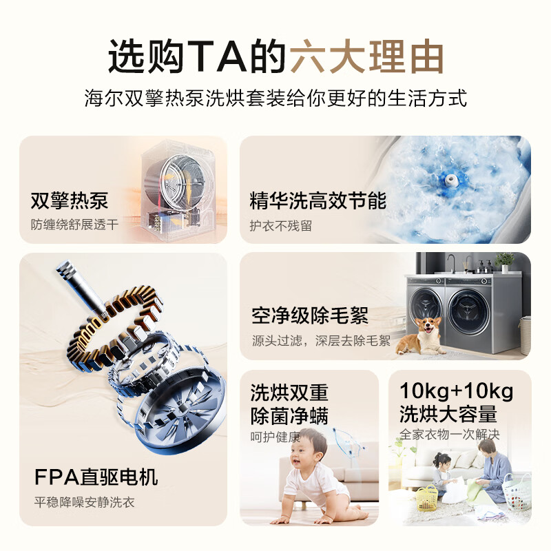 海尔10KG洗烘套装云溪176XS滚筒洗衣机用户好评如潮，真实评价在此！-图片2