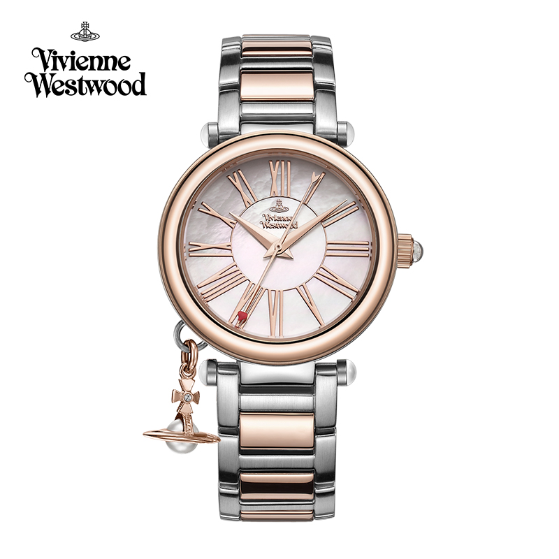 薇薇安·威斯特伍德（Vivienne Westwood）西太后手表钢带贝母珍珠吊坠七夕礼物送女友石英女表BFVV006P