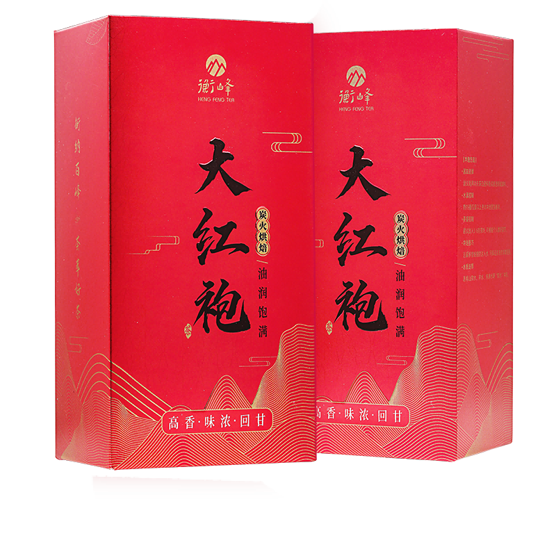 衡峰 福建大红袍岩茶武夷山原产乌龙茶 浓香型盒装送礼袋  100克 * 2盒