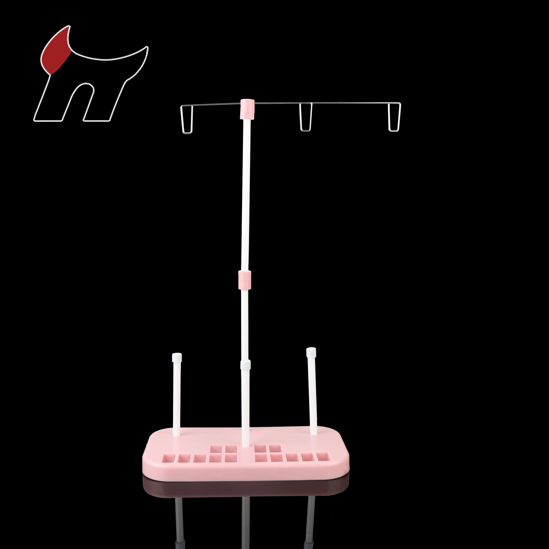 家用缝纫机线架  锁边机三线架  双线架 缝纫机配件 大轴线架 粉色