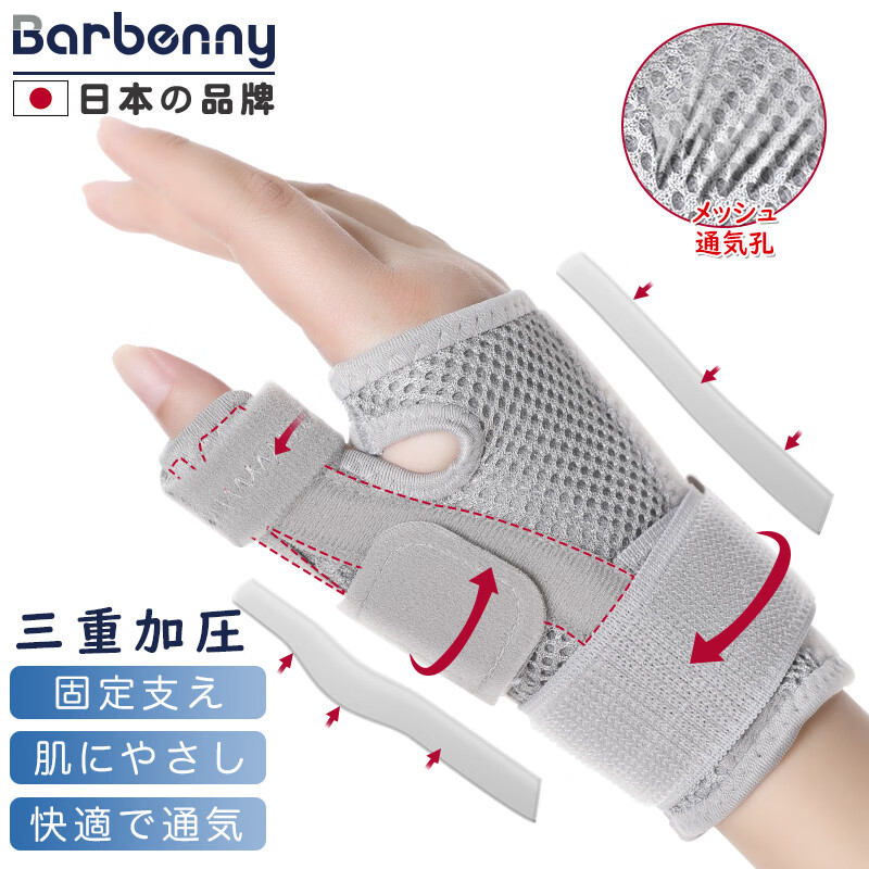Barbenny 日本品牌腱鞘炎护腕医用级大拇指手腕关节固定支具拇指套鼠标垫护手腕夏季薄款产后月子康复护具