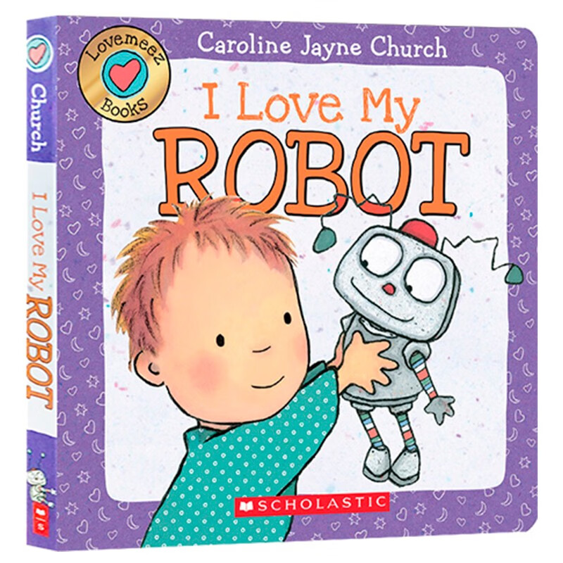 my robot 我爱我的机器人 纸板触摸翻翻书 名家卡罗琳杰恩 儿童英语