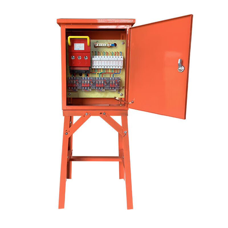粟慄定做工地三相临电三配电箱户外落地支架红箱塔吊动力顺丰 红色