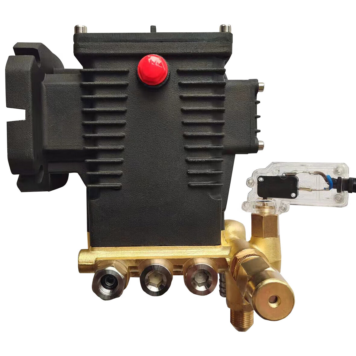 vieruodis高压商用清洗机泵头总成陶瓷柱塞纯铜自动洗车机头配件除尘