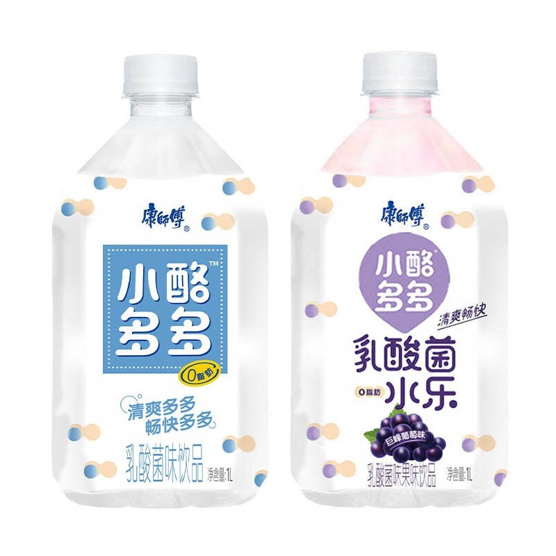 康师傅饮料1升小酪多多1l瓶装大瓶畅饮装乳酸菌味葡萄味夏季休闲饮品