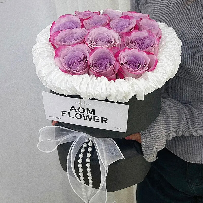 【紫韵】13朵紫玫瑰花束