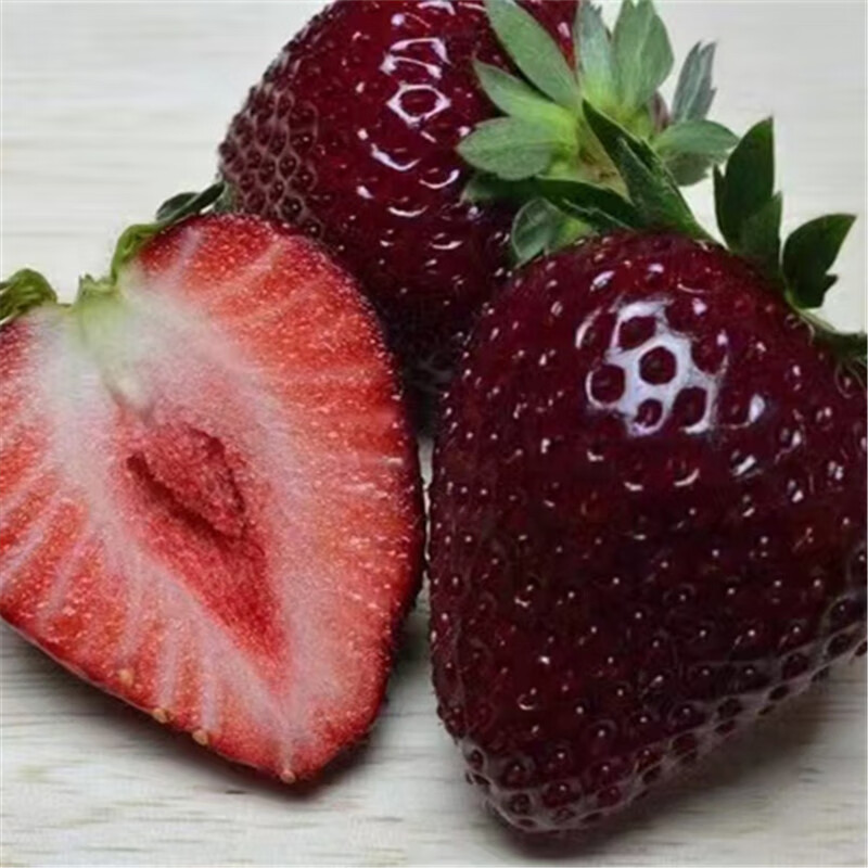 黑珍珠草莓黑草莓日系(真红美玲)草莓非大凉山黑珍珠情人节礼品 600g