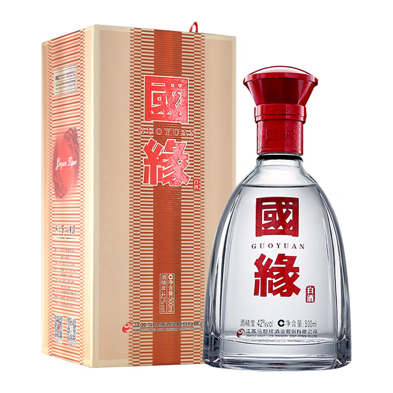 今世缘 国缘单开 单开国缘42度500ml盒装幽雅醇厚型白酒 500ml*1瓶