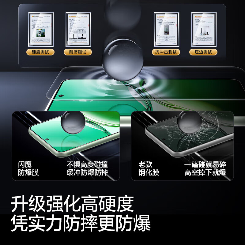 闪魔适用oppoReno8pro钢化膜Reno8/7/6/k10/5/4/3/2手机膜A92S高清k7A 增强高清抗指纹 2片 oppo Reno