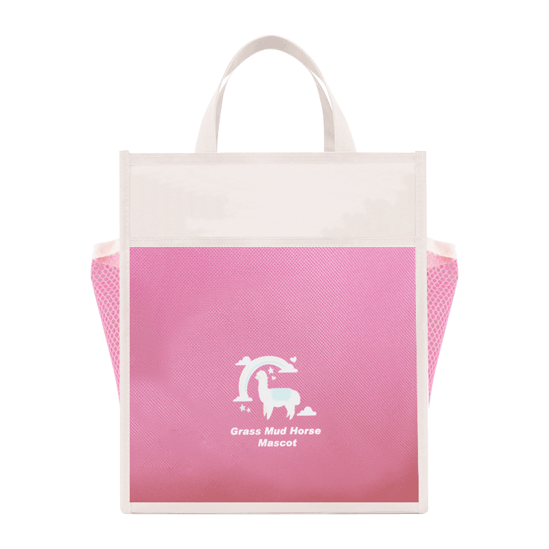 誉禾学生补习袋大容量书包手提袋拎书袋儿童可爱美术袋补课袋三层补习包帆布包 6173粉色