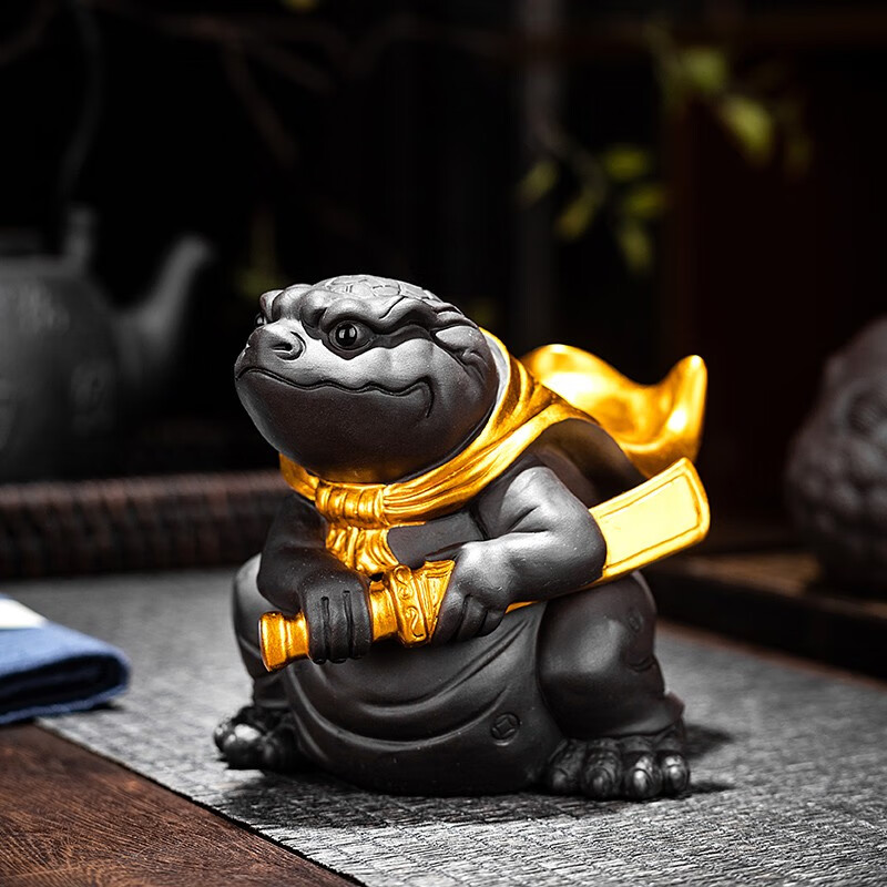 茗客茶宠摆件紫砂拔刀相助可养招财配件禅意茶道茶几精品茶玩装饰茶虫