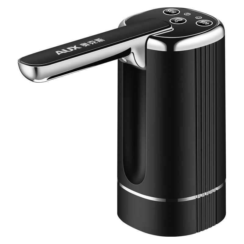 奥克斯抽水器桶装水电动压水器自动吸水器矿泉水上水器饮水机大桶水抽水泵取水器 【耀钻黑】3档升级泵+折叠卫生