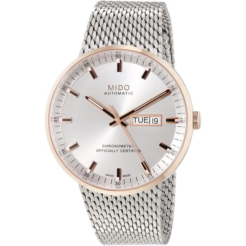 commander icone 商务休闲百搭不锈钢瑞士自动男士手表 initial