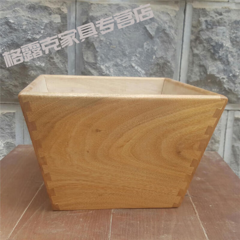 老式米斗香樟木米斗升老式摆件四方斗中式仿古日进斗金实木质升子 口