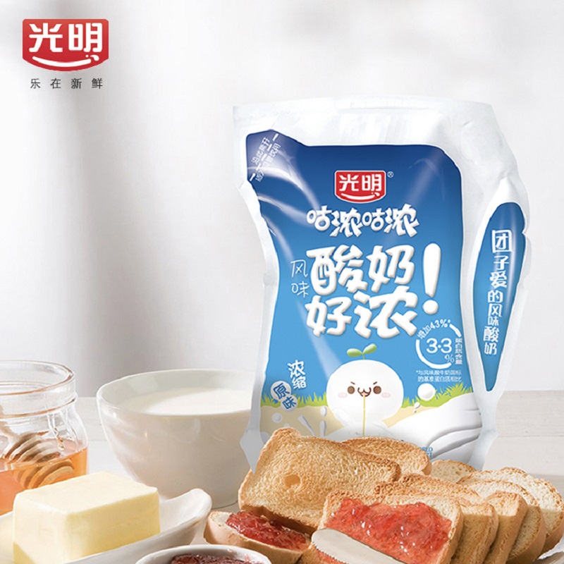 光明光明咕浓咕浓轻巧包低温浓缩袋装网红酸奶原味多种口味 原味*12