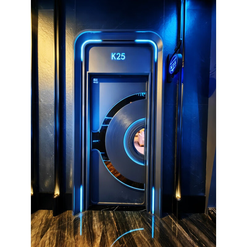 荧阙ktv隔音门定制酒吧歌厅防火包房包厢门足浴会所酒店不锈钢发光门