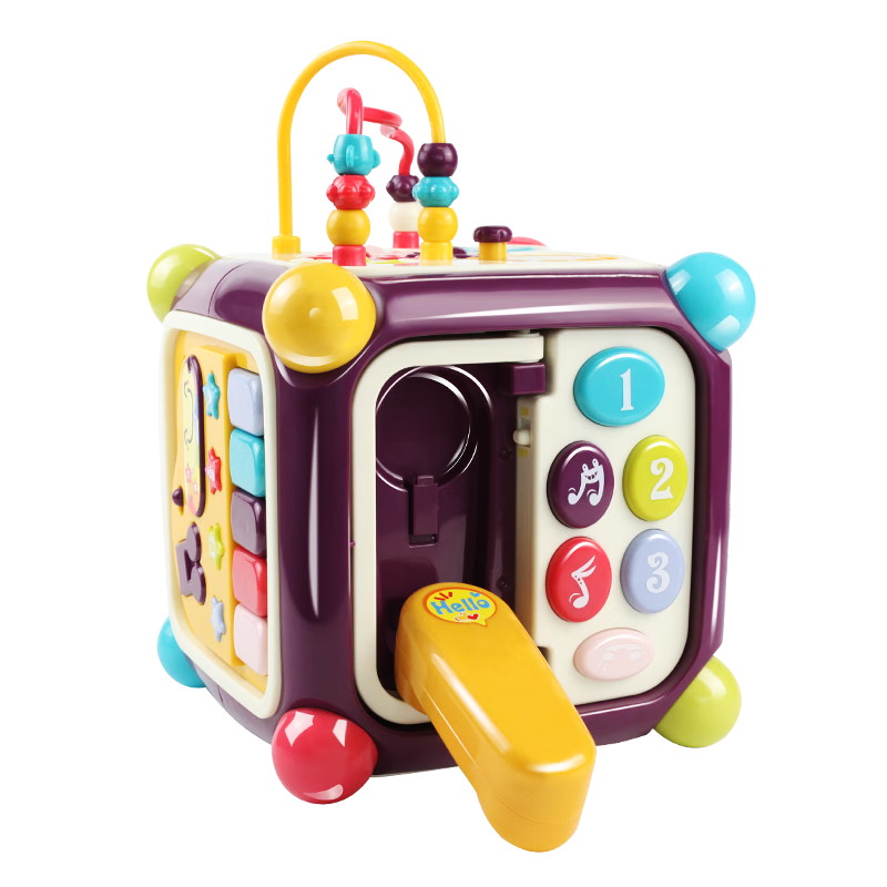 谷雨（GOODWAY）智立方多功能六面盒游戲桌六面體幼兒嬰兒早教玩具男女寶寶禮物 智立方六面體（新配色）3838B