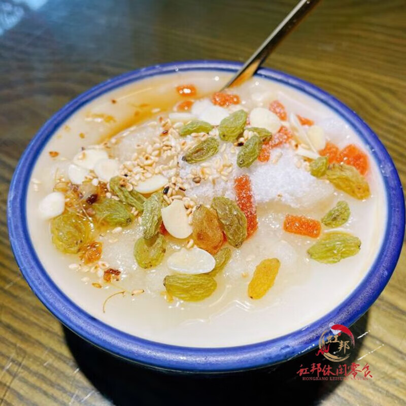 碧淼芬晨天橋茶湯李北京特產(chǎn)藕粉八寶杏仁茶牛骨髓油茶面茶湯面茶速溶 八寶杏仁茶[半斤]5碗量
