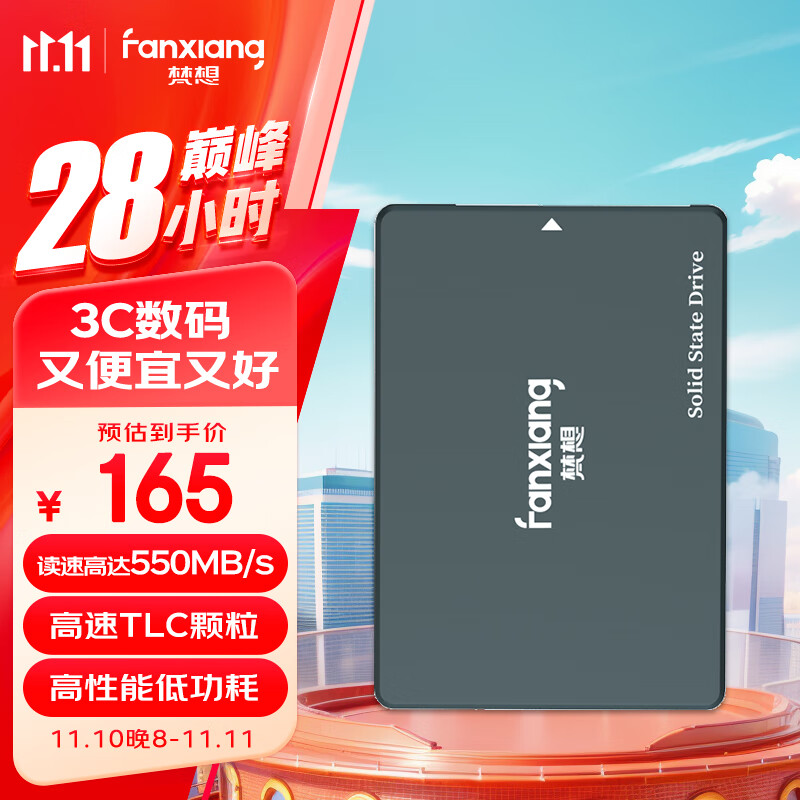 梵想（FANXIANG）512GB SSD固态硬盘 SATA3.0接口  高速低功耗 台式机笔记本电脑升级核心稳定组件 FP325T