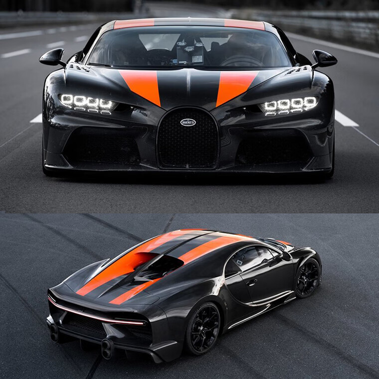 禄思布加迪bugatti chiron跑车贴纸拉花布加迪汽车拉花赛车贴纸 进口