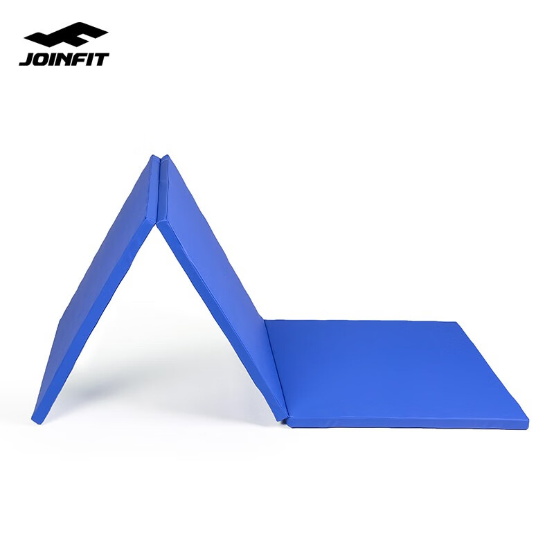 JOINFIT瑜伽垫折叠体操垫健身体育垫子 仰卧起坐舞蹈垫 PU学步垫空翻垫 三折垫蓝色180*60*3cm
