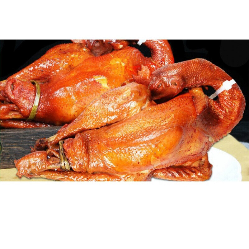 虎钢馋【两只装】多规格 熏鸡烧鸡 东北老式烧鸡 【公鸡700克】-2只