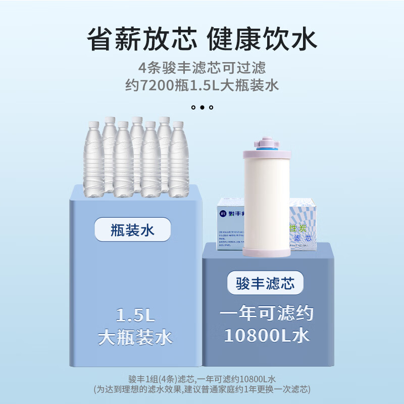 骏丰频谱JF-139频谱水治疗仪WF-1(4条)陶瓷活性炭复合滤芯原装配件补水 滤芯4条