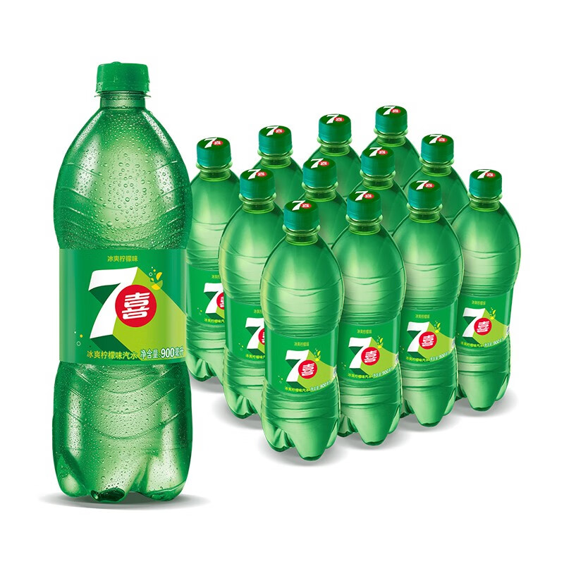 百事可乐 7喜可乐 7up柠檬碳酸饮料 900ml*12瓶整箱七喜新老包装随机主图0