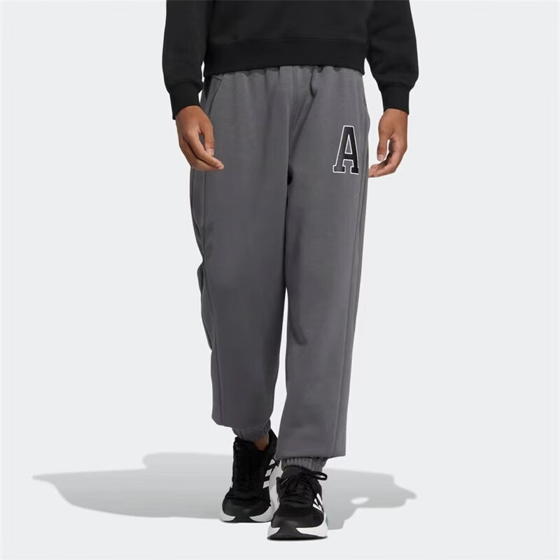 阿迪达斯(adidas) 男裤新款修身收脚裤加绒舒适针织休闲运动长裤gk
