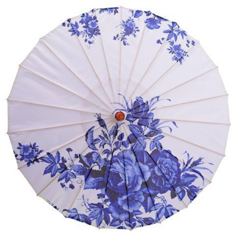 【精选】青花瓷古装油纸伞古代雨伞古典伞舞台舞蹈伞跳舞演出道具装饰