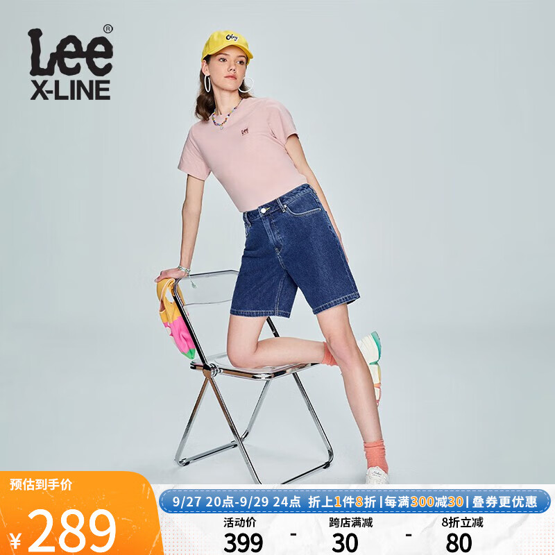 LeeXLINE23新品中蓝色百慕大女牛仔短裤显瘦LWB0001955PN-039 中蓝色 26高性价比高么？