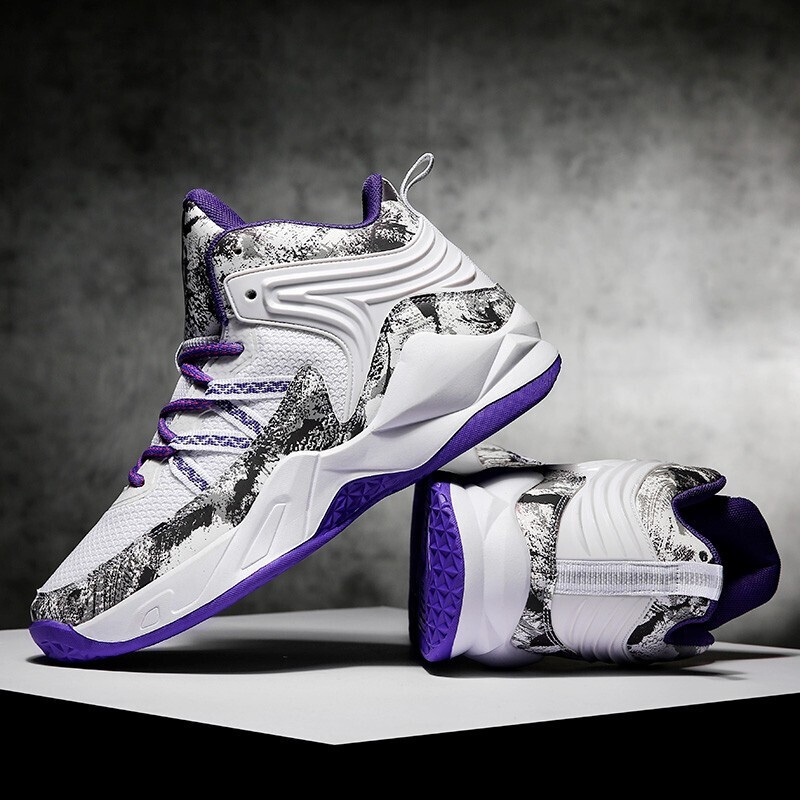 缓震运动鞋高帮战靴防滑内外场地学生跑步运动男鞋气垫6科比5詹姆斯9