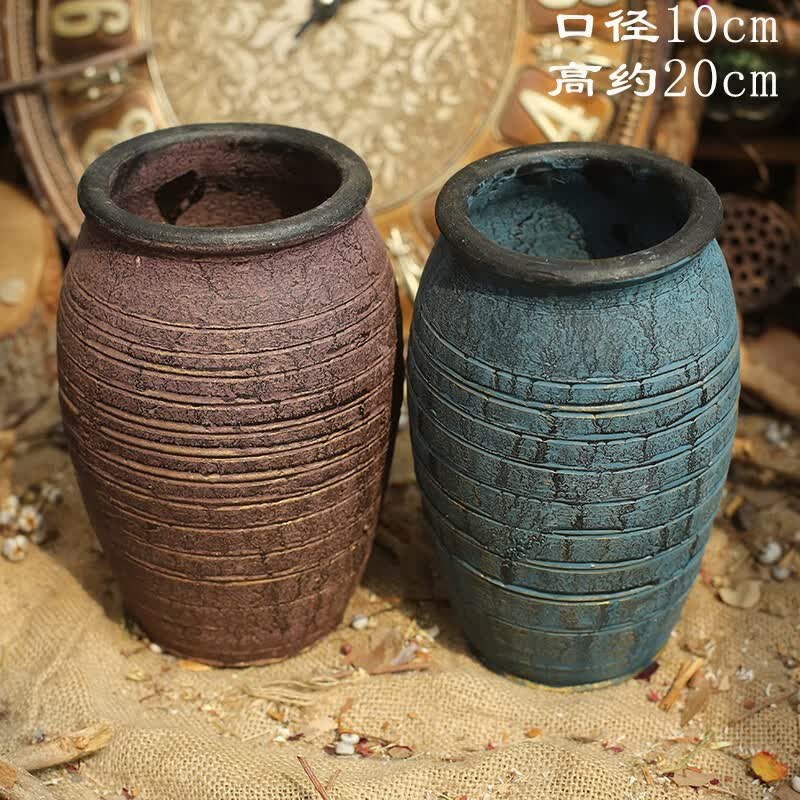 山头林村土陶花盆手工罐粗陶红陶盆复古多肉植物老桩花盆花器透气法 1