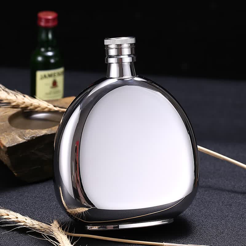 goyn德国进口随身酒壶316不锈钢17盎司大加厚1斤装酒瓶大号 22ml 镜面