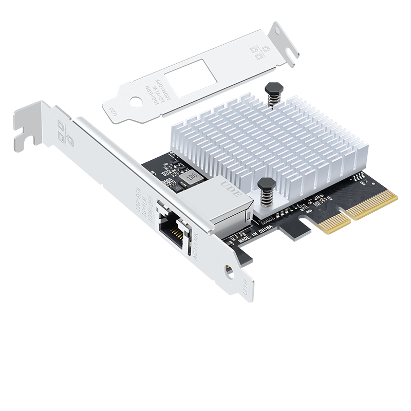 EB-LINK PCI-EX4 AQC107芯片萬(wàn)兆10G單電口MAC服務(wù)器網(wǎng)卡支持10G/5G/2.5G/1G速率自適應 AQC107 X4萬(wàn)兆單電口