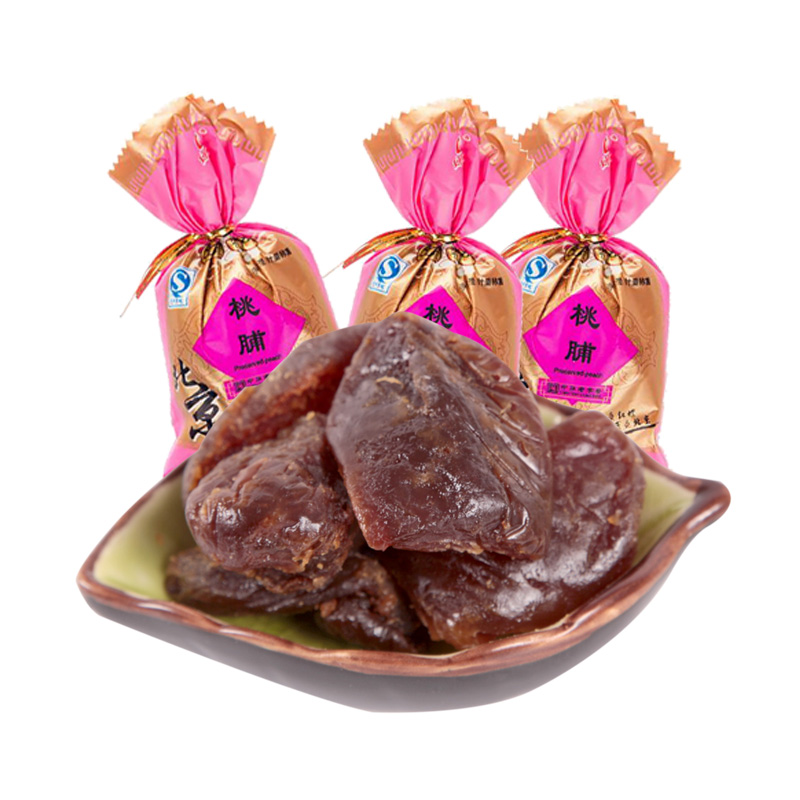 紅螺 桃脯桃干北京特產(chǎn)果脯500g蜜餞果干美食休閑零食大禮包小吃 500g桃脯