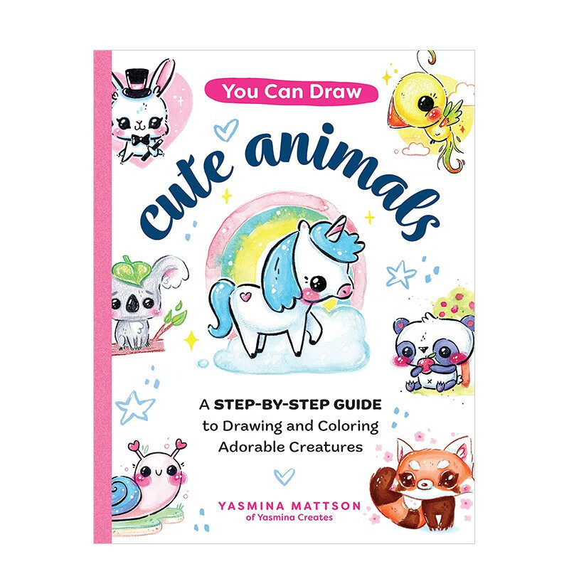 【现货】 you can draw cute animals,你可以画出可爱的动物 英文进口
