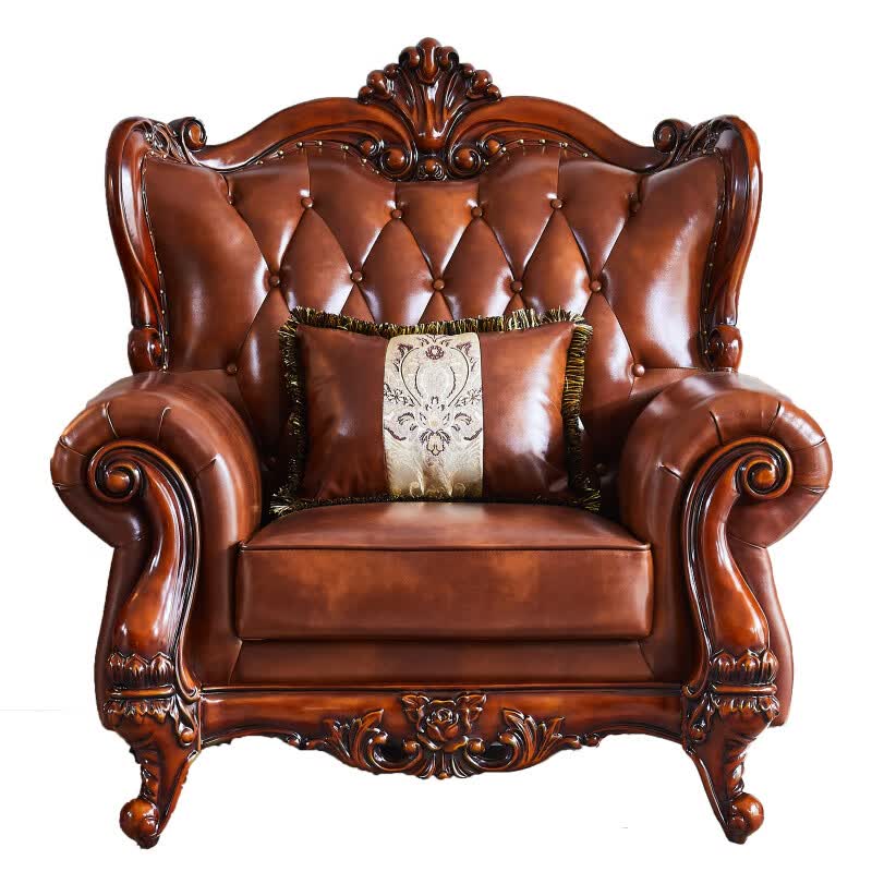 芝易真皮沙发现代简约欧式真皮沙发组合123别墅客厅头层牛皮大户型家