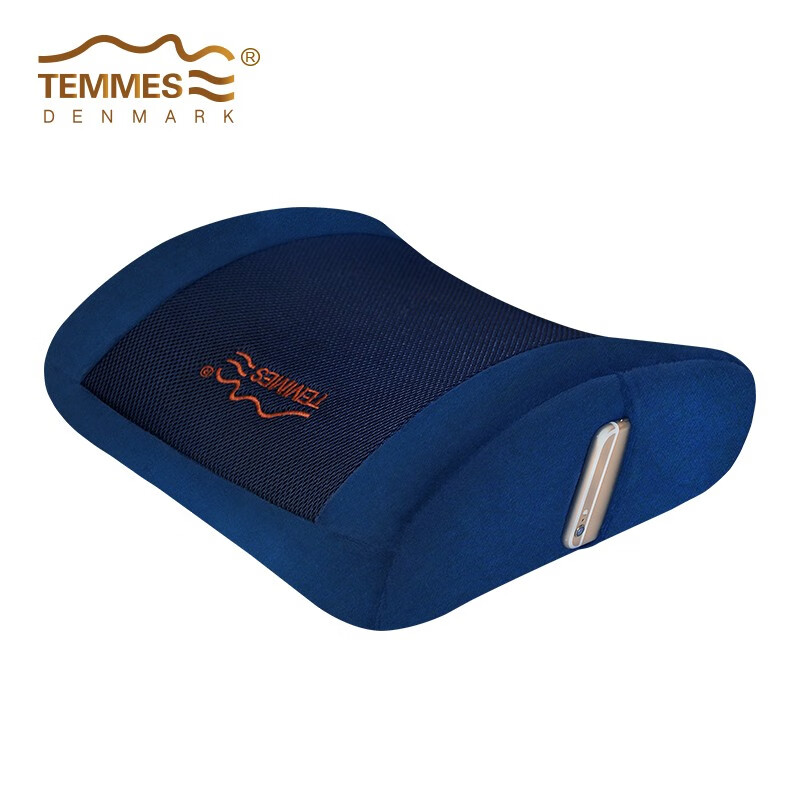 TEMMES 丹麦泰梅斯 办公室腰靠垫汽车座椅腰垫靠背腰托车用靠枕腰枕 藏青色