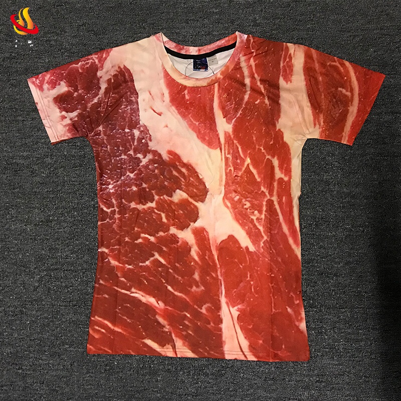 奇葩肌肉衣t恤男短袖恶搞怪八块男腹肌t恤图案印花表演搞笑上衣服 明