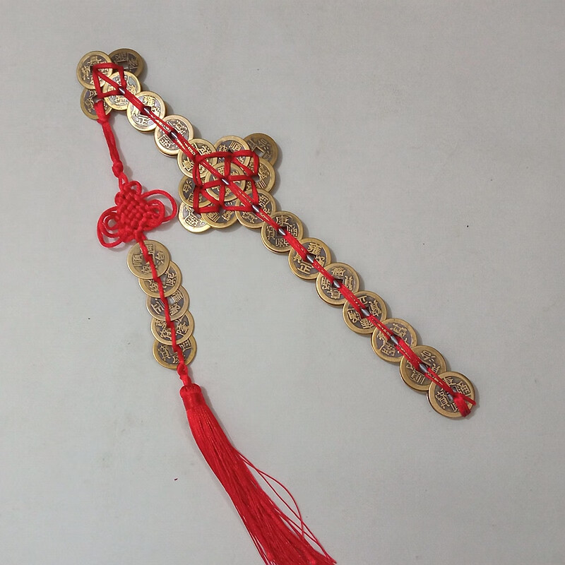 映彤精品铜钱剑挂件五帝钱宝剑五帝钱摆件仿古金钱剑道士铜钱剑装饰品