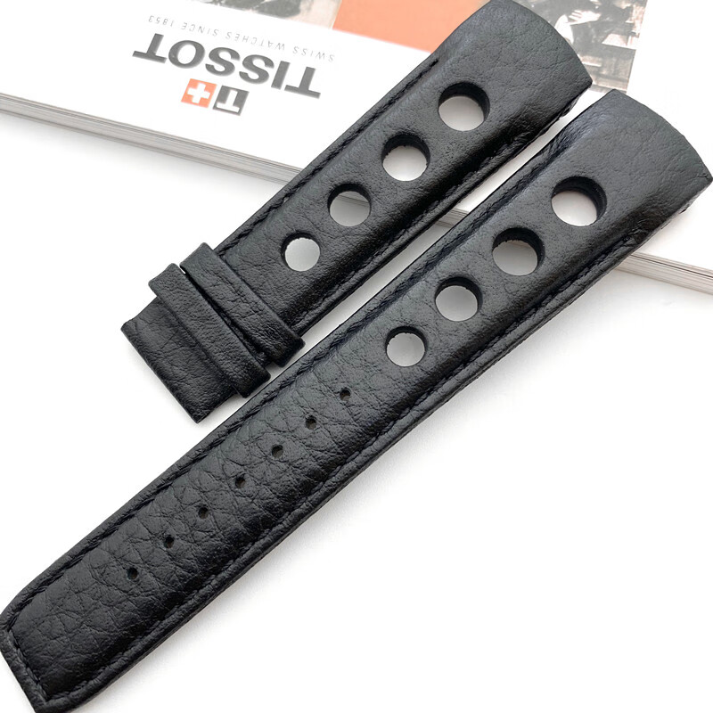 天梭表带真皮 原装1853天梭prs516t044皮带赛车运动t044430a 614a真皮