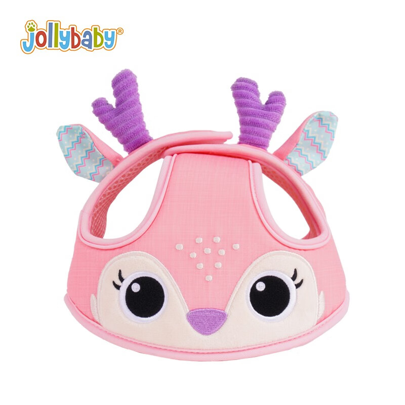 jollybaby婴儿(5-24个月)防摔帽 护头防撞头盔 儿童头部保护垫学步防撞神器 小鹿护头帽
