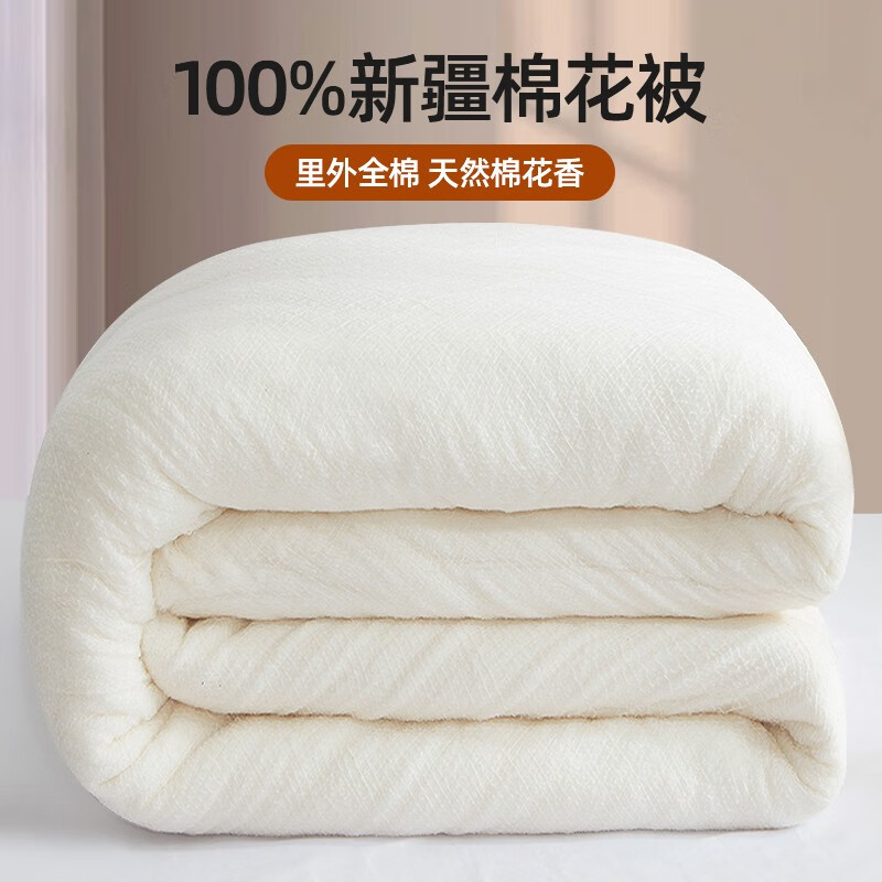 我家后院新疆棉被子长绒棉花被芯秋冬被子褥子 6斤 200*230cm