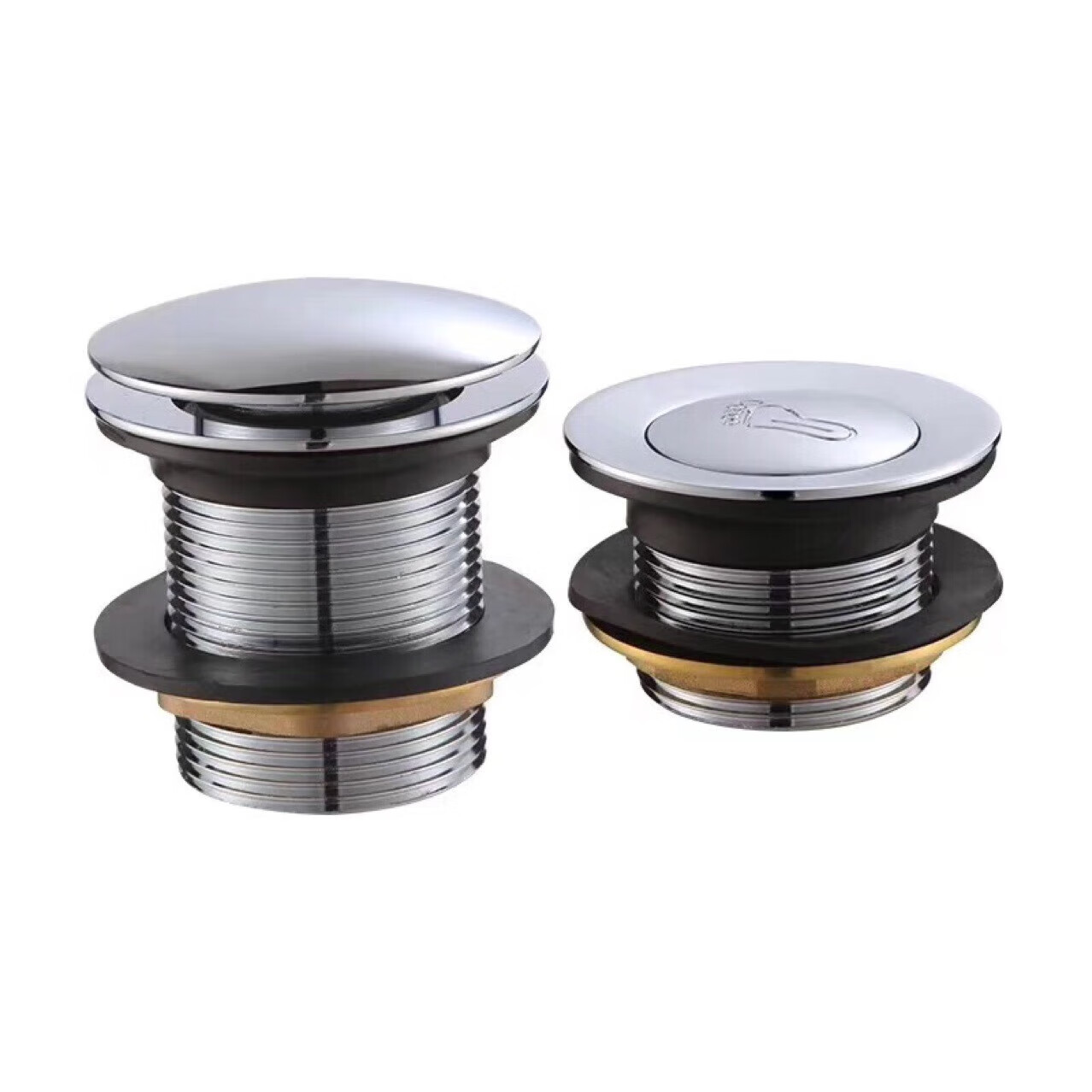 施韵令铜浴盆浴缸下水器弹跳芯脚踩式淋浴房排水器木桶阀门排水管配件