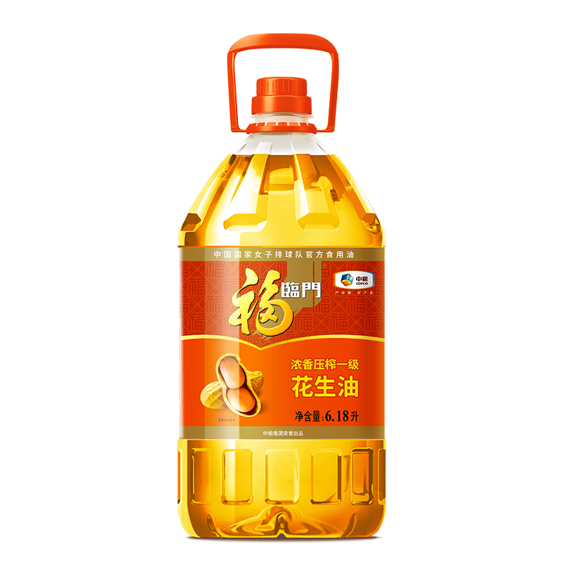 福临门 食用油 浓香压榨一级 花生油6.18L 中粮出品