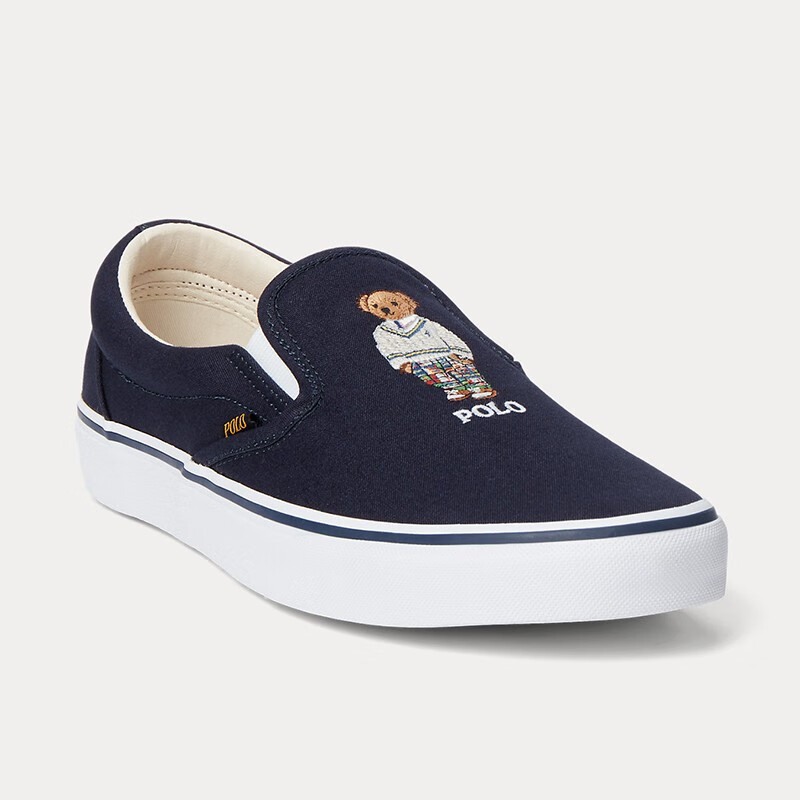 拉夫劳伦(ralph lauren)keaton 经典polo熊低帮休闲鞋 舒适一脚蹬男子