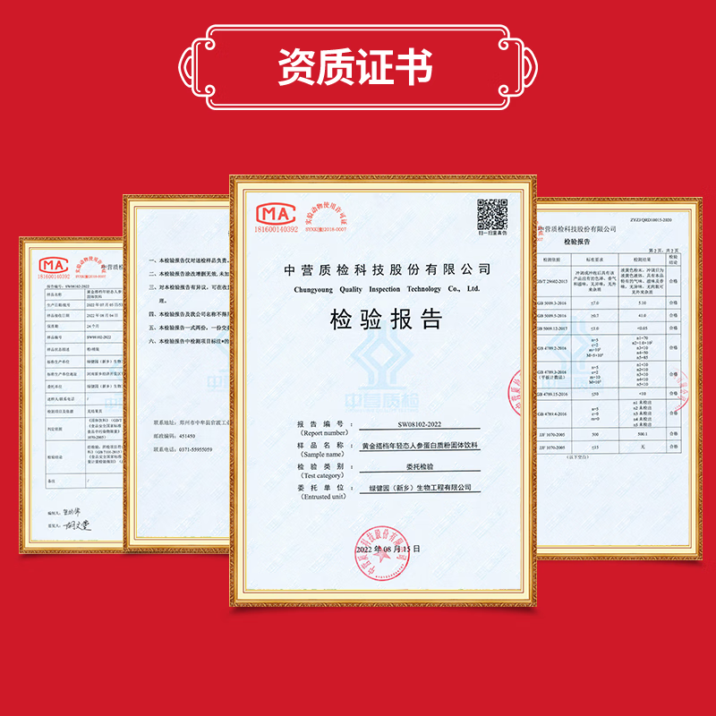 黄金搭档 人参多维蛋白粉老年礼盒中老年人礼物病人术后营养品送长辈 人参蛋白粉礼盒装1000g