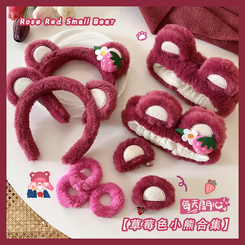 凡义草莓熊洗脸发箍女款秋冬敷面膜束发带 发箍+束发带属于什么档次？