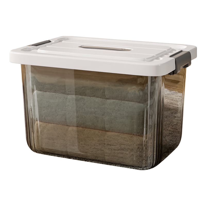 加度 透明收纳箱家用车用衣服物玩具小号整理箱储物箱子塑料筐收纳盒 透明收纳箱-小号